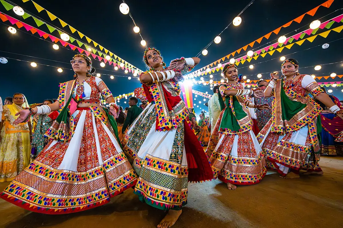 Garba on a Navratri night.