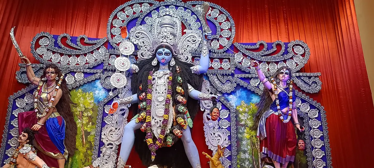 A Kali Puja pandal in Kolkata.