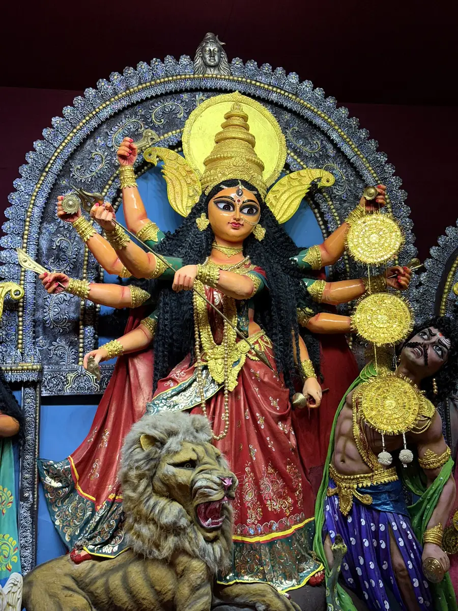 Durga at a Kolkata pandal, 2025.